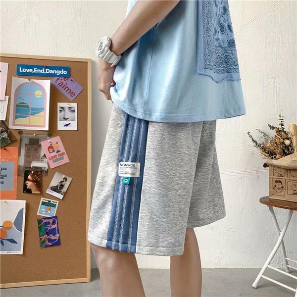 men's shorts 2021 summer trendy brand loose casual five-point pants striped sports tide jogging, White;black
men's shorts 2021 summer trendy brand loose casual five-point pants striped sports tide jogging, White;black