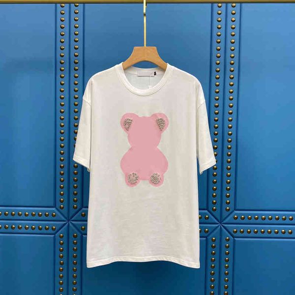 summer fashion digital printing nail bead female aging leisure round neck short sleeve loose t-shirt, White
summer fashion digital printing nail bead female aging leisure round neck short sleeve loose t-shirt, White