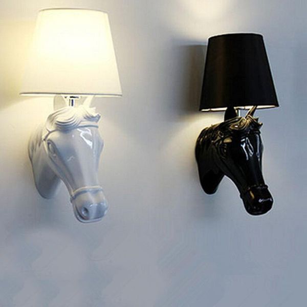 modern wall lamps resin gypsum horse head cloth lampshade creative sconce lighting bedroom study room cafe light fixture lamp
modern wall lamps resin gypsum horse head cloth lampshade creative sconce lighting bedroom study room cafe light fixture lamp