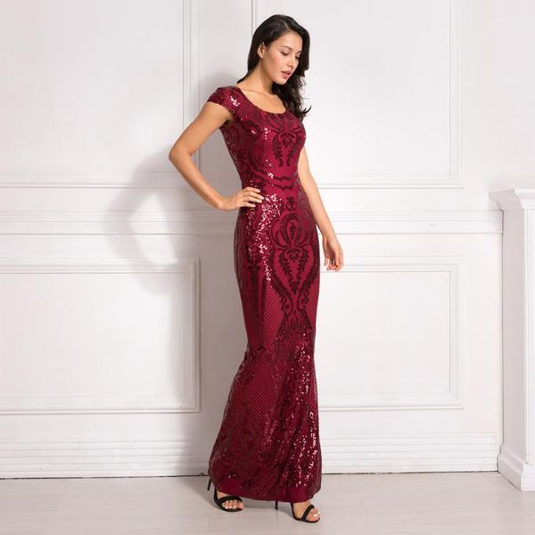 casual dresses burgundy sequined stretchy party dress short cap sleeve floor length elegant prom evening maxi gown, Black;gray
casual dresses burgundy sequined stretchy party dress short cap sleeve floor length elegant prom evening maxi gown, Black;gray