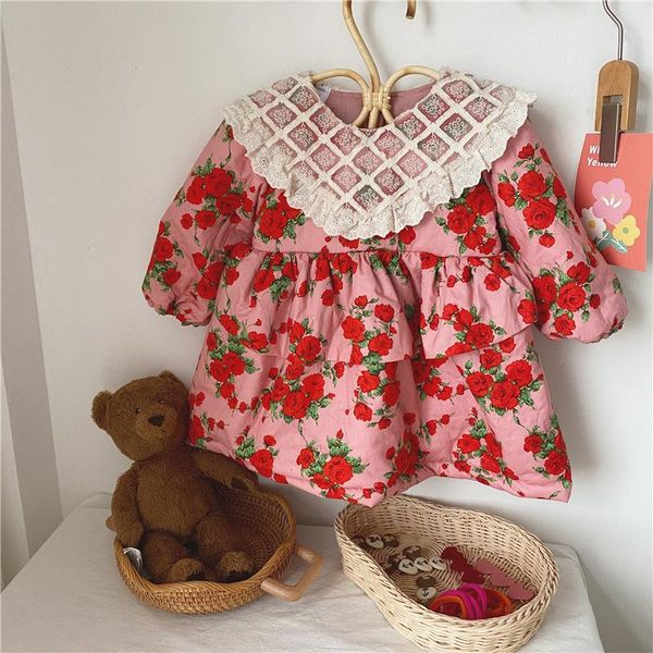 girl's dresses 2021 winter kids girls flower pattern cute child girl lace collar cotton one piece dress children floral frock clothing, Red;yellow
girl's dresses 2021 winter kids girls flower pattern cute child girl lace collar cotton one piece dress children floral frock clothing, Red;yellow