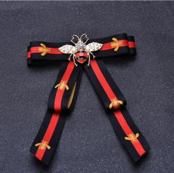 latest embroidery bee brooches handmade stripe bowknot brooch pins crystal enamel corsage for women suit shirt accessories jewelrya51, Gray
latest embroidery bee brooches handmade stripe bowknot brooch pins crystal enamel corsage for women suit shirt accessories jewelrya51, Gray