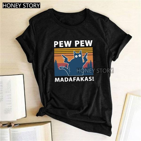 women's t-shirt pew madafakas print black t-shirts women summer graphic tees funny shirts for woman tshirts loose crew neck harajuku, White
women's t-shirt pew madafakas print black t-shirts women summer graphic tees funny shirts for woman tshirts loose crew neck harajuku, White