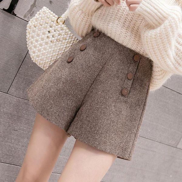 women's shorts women korean fashion solid woolen autumn winter loose wide leg female high waist pocket buttons r212, White;black
women's shorts women korean fashion solid woolen autumn winter loose wide leg female high waist pocket buttons r212, White;black