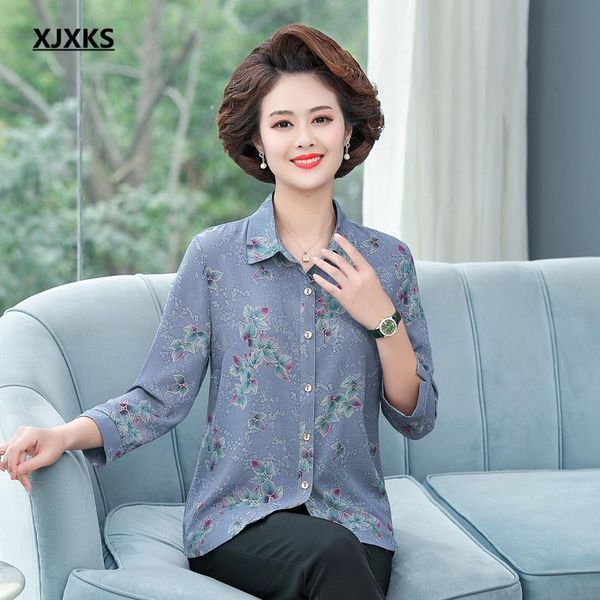 women's blouses & shirts xjxks exquisite printed women single-breasted cardigan 2021 summer autumn plus size three-quarter sleeve blous, White
women's blouses & shirts xjxks exquisite printed women single-breasted cardigan 2021 summer autumn plus size three-quarter sleeve blous, White