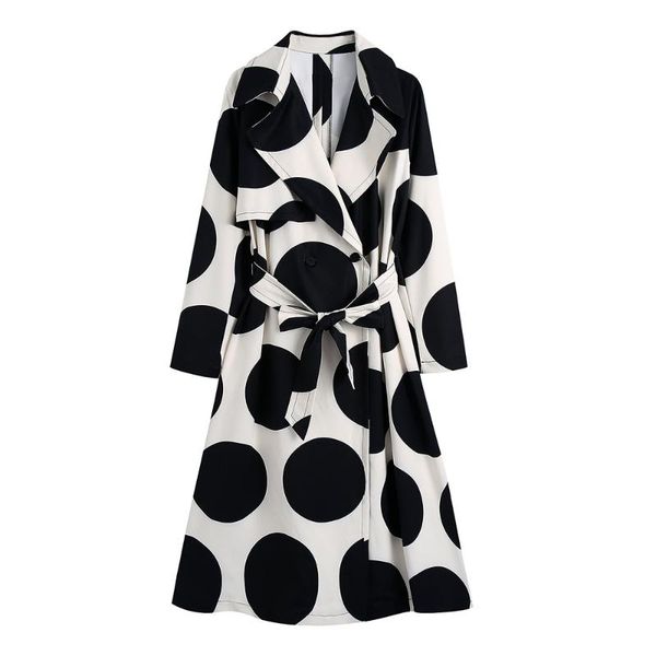 women's trench coats for women 2021 lapel long sleeve polka dot coat with belt side pockets slit hem double breasted, Tan;black
women's trench coats for women 2021 lapel long sleeve polka dot coat with belt side pockets slit hem double breasted, Tan;black