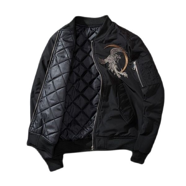 phoenix embroidery spring jacket men warm ma-1 bomber coat cotton padded long sleeve hip hop baseball clothing winter 211014, Black
phoenix embroidery spring jacket men warm ma-1 bomber coat cotton padded long sleeve hip hop baseball clothing winter 211014, Black