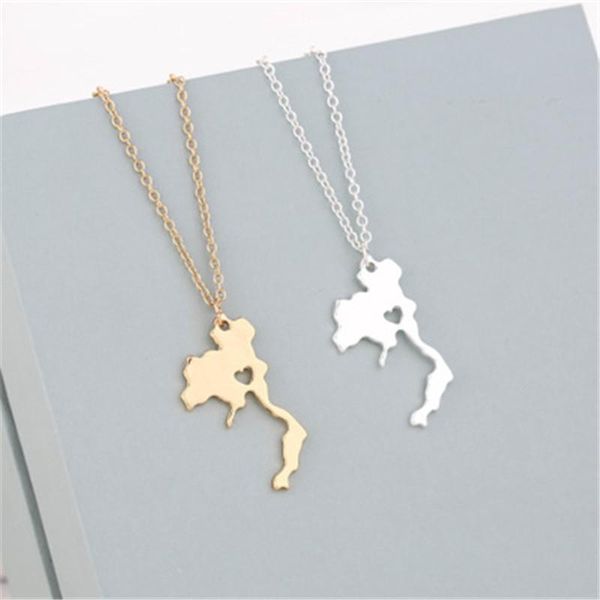 pendant necklaces the kingdom of thailand map for women/girl gold color jewelry thai gifts, Silver
pendant necklaces the kingdom of thailand map for women/girl gold color jewelry thai gifts, Silver