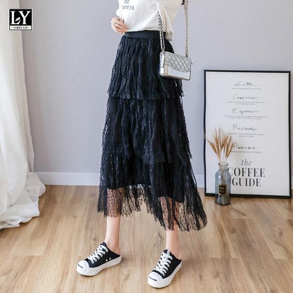 skirts ly varey lin spring summer women a-line pleated skirt long elastic waist mesh princess fairy style tulle, Black
skirts ly varey lin spring summer women a-line pleated skirt long elastic waist mesh princess fairy style tulle, Black