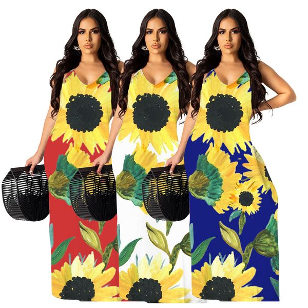 woman dress summer bohemian spaghetti strap v-neck printed sunflower plus size clothing for women dresses, Black;gray
woman dress summer bohemian spaghetti strap v-neck printed sunflower plus size clothing for women dresses, Black;gray