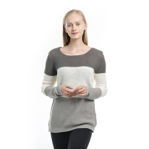 casual comfortable large size women's fashion long-sleeved autumn and winter sweater ladies openwork knitted sweaters, White;black
casual comfortable large size women's fashion long-sleeved autumn and winter sweater ladies openwork knitted sweaters, White;black
