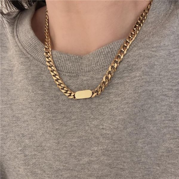 pendant necklaces titanium steel 2021 collier thick chain hip hop metal necklace for women trend jewelry collar cool, Silver
pendant necklaces titanium steel 2021 collier thick chain hip hop metal necklace for women trend jewelry collar cool, Silver