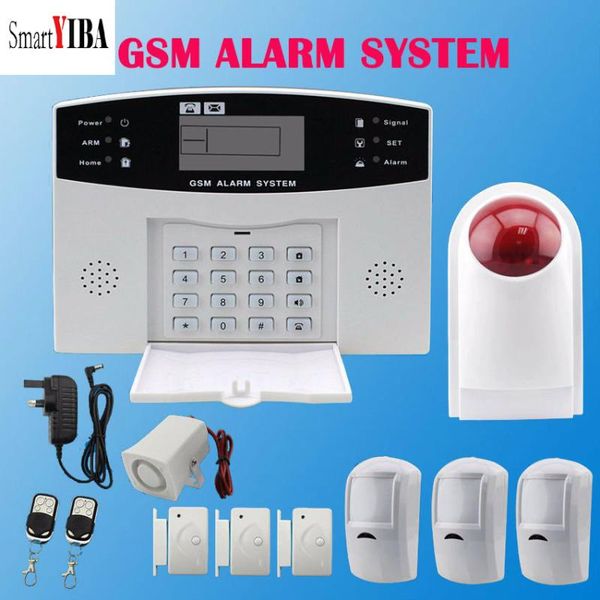 smartyiba lcd display home security gsm alarm system with 99 wireless zone 7 wired flash siren russian spanish systems
smartyiba lcd display home security gsm alarm system with 99 wireless zone 7 wired flash siren russian spanish systems