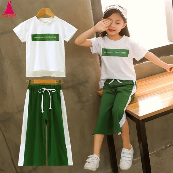 girls clothing sets short sleeve t shirt pants 2pcs summer kids outwear children clothes suits 3 4 5 6 7, White
girls clothing sets short sleeve t shirt pants 2pcs summer kids outwear children clothes suits 3 4 5 6 7, White
