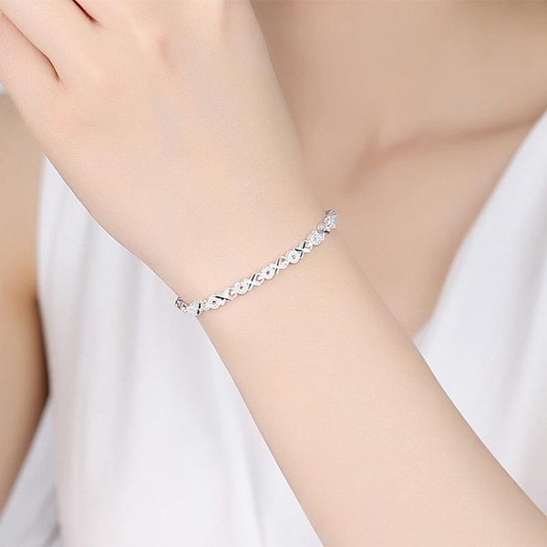 link, chain women's fashion simple personality creative ox crystal bracelet silver wedding bracelets for women jewelry bangle gifts, Black
link, chain women's fashion simple personality creative ox crystal bracelet silver wedding bracelets for women jewelry bangle gifts, Black
