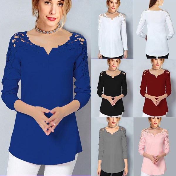 women's blouses & shirts qnpqyx womens and 2021 patchwork lace chiffon blouse women hollow out long sleeve shirt ladies 7254, White
women's blouses & shirts qnpqyx womens and 2021 patchwork lace chiffon blouse women hollow out long sleeve shirt ladies 7254, White