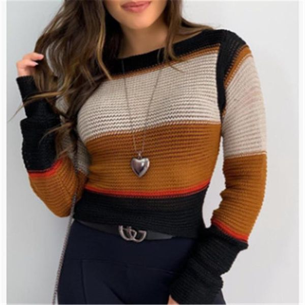 autumn o neck color block sweater women casual long sleeve knitted streetwear winter striped pullover jumpers women's sweaters, White;black
autumn o neck color block sweater women casual long sleeve knitted streetwear winter striped pullover jumpers women's sweaters, White;black