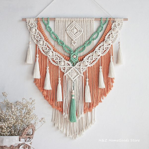 hand-woven colour tapestry macrame wall hanging art woven bohemian crafts decoration gorgeous tapestry for home bedroom 60*75cm
hand-woven colour tapestry macrame wall hanging art woven bohemian crafts decoration gorgeous tapestry for home bedroom 60*75cm
