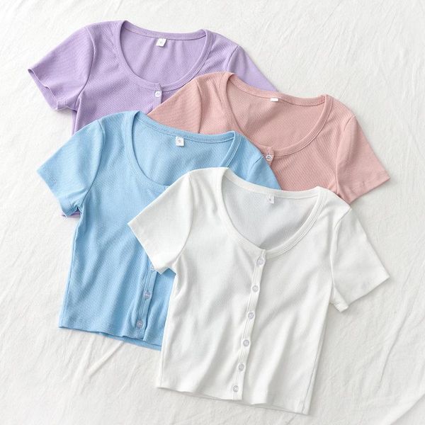 women's tanks & camis clothing wholesale 2021 summer 2946 u brought the single breasted women cultivate morality t-shirt with short sle, White
women's tanks & camis clothing wholesale 2021 summer 2946 u brought the single breasted women cultivate morality t-shirt with short sle, White
