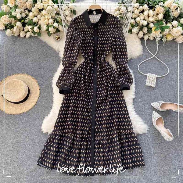 loveflowerlife spring streetwear ruffles women retro print dress korean turndown-collar long sleeve button a-line dresses 210521, Black;gray
loveflowerlife spring streetwear ruffles women retro print dress korean turndown-collar long sleeve button a-line dresses 210521, Black;gray