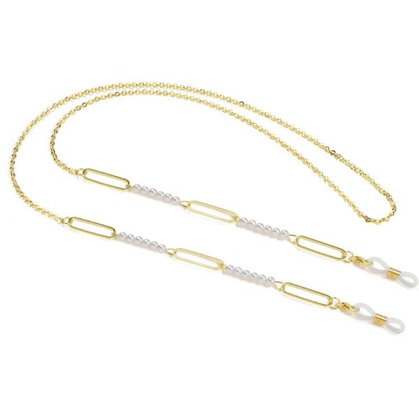 sunglasses frames fashion back shaped pearl glasses chain masked gold lanyard, Silver
sunglasses frames fashion back shaped pearl glasses chain masked gold lanyard, Silver