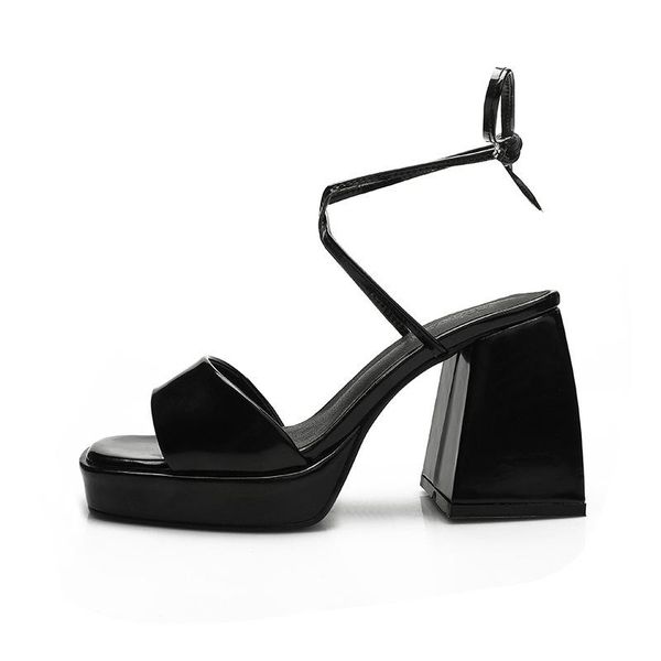 sandals summer 2021 high heel thick ankle strap women platform square head open toe roman shoes, Black
sandals summer 2021 high heel thick ankle strap women platform square head open toe roman shoes, Black