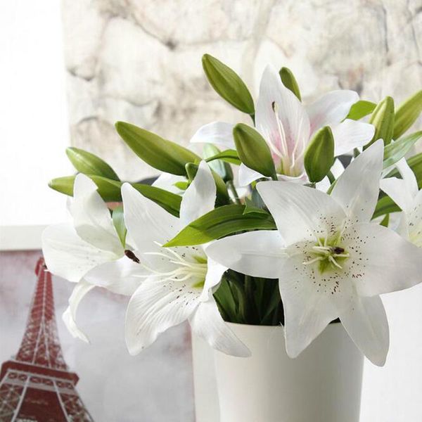 decorative flowers & wreaths 1pc lily bouquet artificial flower real touch for wedding home party decoration diy fake shooting props
decorative flowers & wreaths 1pc lily bouquet artificial flower real touch for wedding home party decoration diy fake shooting props