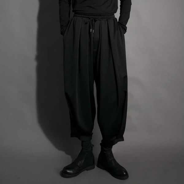 men's pants leggings dark personality trendy barber clothing loose fold wide leg hougong casual nine point, Black
men's pants leggings dark personality trendy barber clothing loose fold wide leg hougong casual nine point, Black