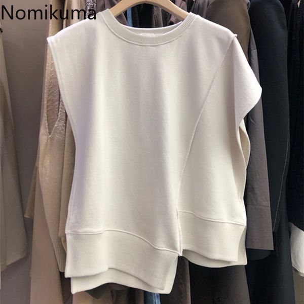 nomikuma spring summer new sleeveless tee causal irregular women t shirts causal o-neck korean graphic tshirt 6e329 210427, White
nomikuma spring summer new sleeveless tee causal irregular women t shirts causal o-neck korean graphic tshirt 6e329 210427, White