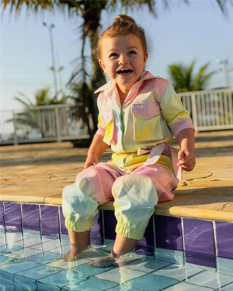 clothing sets spring autumn children's overalls tie-dyed colored pattern long sleeve round neck kids girls clothes 1-6 years, White
clothing sets spring autumn children's overalls tie-dyed colored pattern long sleeve round neck kids girls clothes 1-6 years, White