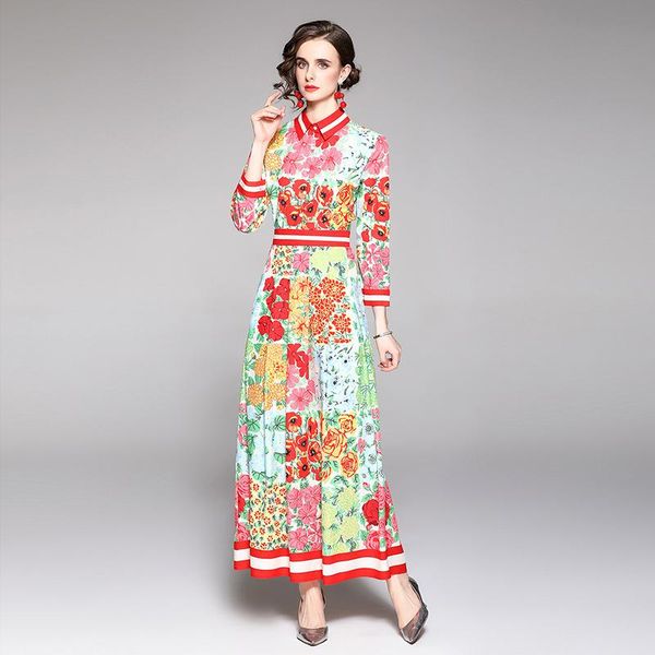 casual dresses 2021 autumn printed runway maxi dress long sleeve women designer shirt neck office slim pleated a-line party boho frock, Black;gray
casual dresses 2021 autumn printed runway maxi dress long sleeve women designer shirt neck office slim pleated a-line party boho frock, Black;gray