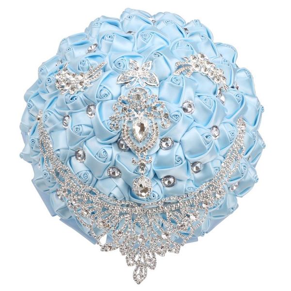 wedding flowers light blue bride and bridesmaid holding bouquet satin rose diamond brooch diy church decoration ql011
wedding flowers light blue bride and bridesmaid holding bouquet satin rose diamond brooch diy church decoration ql011