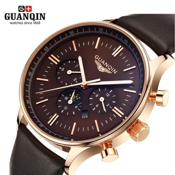wristwatches luxury brand guanqin watches men fashion men's big dial designer quartz watch male wristwatch classic sport dress, Slivery;brown
wristwatches luxury brand guanqin watches men fashion men's big dial designer quartz watch male wristwatch classic sport dress, Slivery;brown