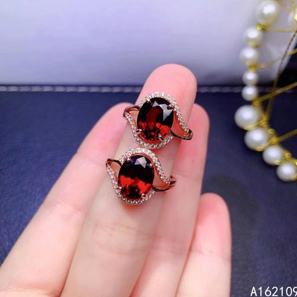 cluster rings fine jewelry 925 sterling silver inset with natural gems women's vintage oval red garnet adjustable ring support detecti, Golden;silver
cluster rings fine jewelry 925 sterling silver inset with natural gems women's vintage oval red garnet adjustable ring support detecti, Golden;silver