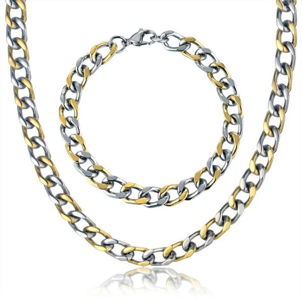 earrings & necklace mens bracelet jewelry set 316l stainless steel chain tow tone silver color curb cuban link
earrings & necklace mens bracelet jewelry set 316l stainless steel chain tow tone silver color curb cuban link