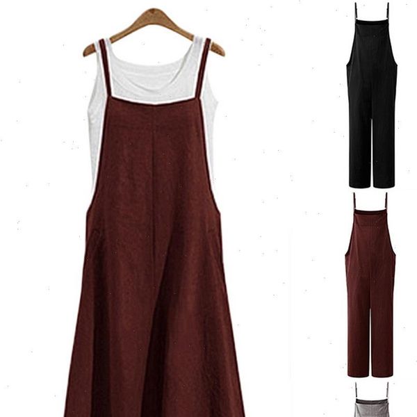 fashion sleeveless straps summer womens romper wide leg trousers solid loose casual long pants overalls, Black;white
fashion sleeveless straps summer womens romper wide leg trousers solid loose casual long pants overalls, Black;white