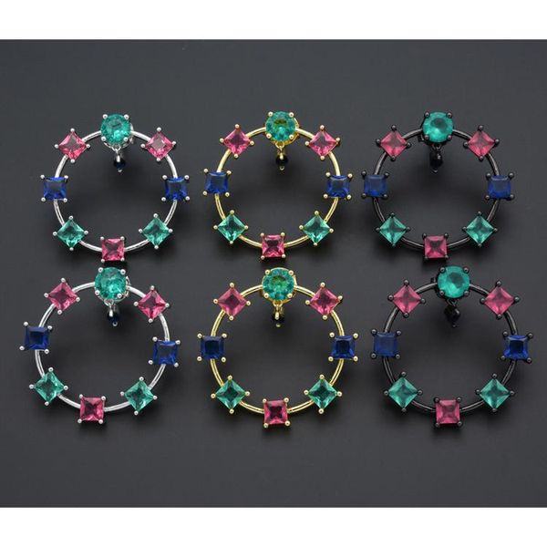round stud earring unique cubic zircon metal vintage jewelry earrings for women friend gift suitable banquet wear, Golden;silver
round stud earring unique cubic zircon metal vintage jewelry earrings for women friend gift suitable banquet wear, Golden;silver