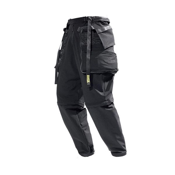 pt-827 convertible cargo pants techwear hip hop loose multiple pockets quick-dry joggers punk trousers streetwear men's, Black
pt-827 convertible cargo pants techwear hip hop loose multiple pockets quick-dry joggers punk trousers streetwear men's, Black