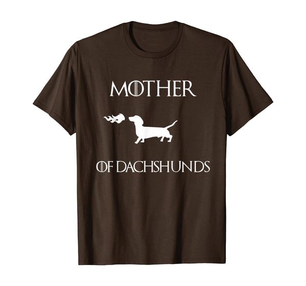 mother of dachshunds t-shirt, White;black