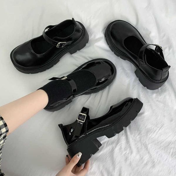 sandals mary jane shoes women's summer thin jk uniform round head thick sole with skirt medium heel, Black
sandals mary jane shoes women's summer thin jk uniform round head thick sole with skirt medium heel, Black