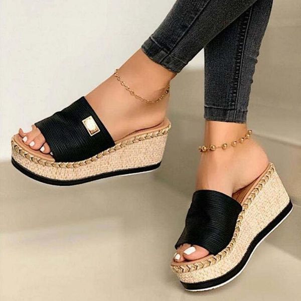 slippers s summer women wedge platform flip flops soft comfortable casual shoes outdoor beach sandals ladies slides, Black
slippers s summer women wedge platform flip flops soft comfortable casual shoes outdoor beach sandals ladies slides, Black