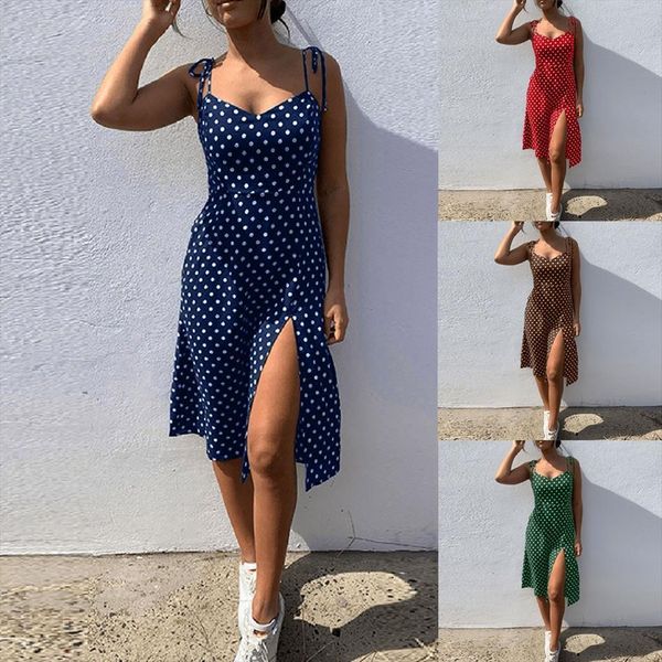 summer long split womens dresses v neck backless causal dot sleeveless high waist maxi beach travel dress, Black;gray
summer long split womens dresses v neck backless causal dot sleeveless high waist maxi beach travel dress, Black;gray