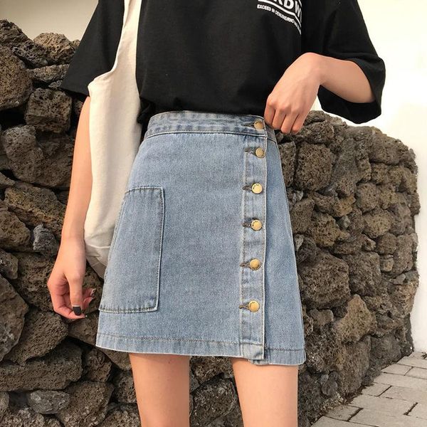 skirts 2021 summer women all-match vintage pockets above knee denim female harajuku button a-line high waist jeans skirt z65, Black
skirts 2021 summer women all-match vintage pockets above knee denim female harajuku button a-line high waist jeans skirt z65, Black
