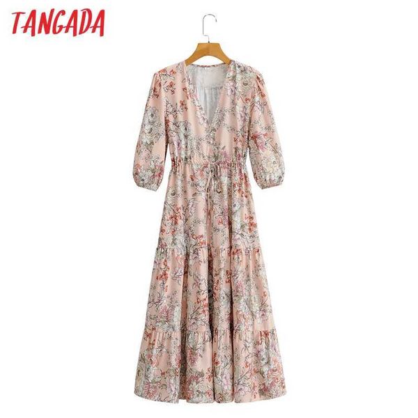 tangada spring fashion women pink flowers print v neck dress long sleeve office ladies midi dress sy180 210609, Black;gray
tangada spring fashion women pink flowers print v neck dress long sleeve office ladies midi dress sy180 210609, Black;gray