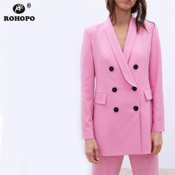 women's suits & blazers rohopo women double breasted pink blazer office ladies autumn outwear female british style casaul tunic slim, White;black
women's suits & blazers rohopo women double breasted pink blazer office ladies autumn outwear female british style casaul tunic slim, White;black