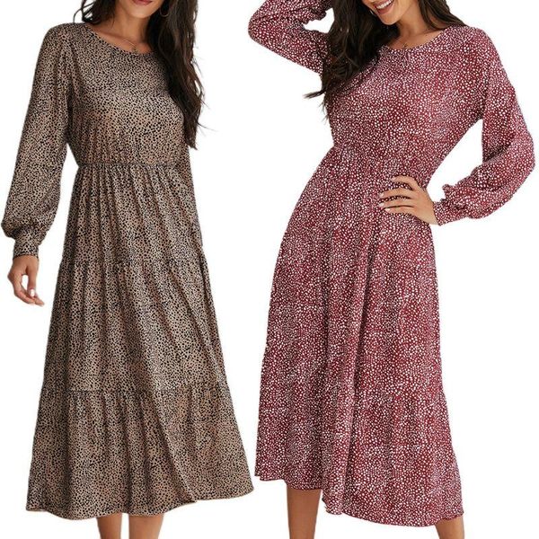 casual dresses women loose long sleeve midi polka dot print round neck swing party cocktail shirt dress and brand, Black;gray
casual dresses women loose long sleeve midi polka dot print round neck swing party cocktail shirt dress and brand, Black;gray