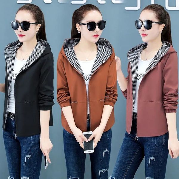 women's jackets 2021 autumn jacket long sleeve windbreaker famale causal hooded coat zipper lightweight outwear plus size 4xl, Black;brown
women's jackets 2021 autumn jacket long sleeve windbreaker famale causal hooded coat zipper lightweight outwear plus size 4xl, Black;brown