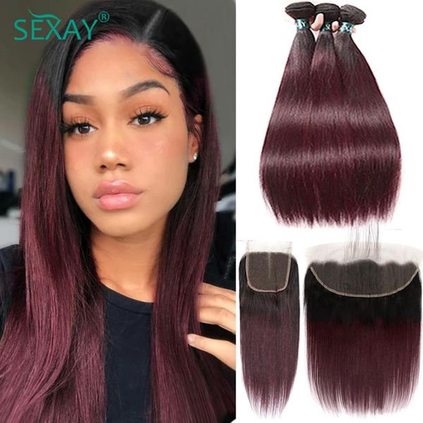 human hair bulks sexay 99j burgundy 4 bundles with closure pre plucked brazilian straight weave ear to lace frontals, Black
human hair bulks sexay 99j burgundy 4 bundles with closure pre plucked brazilian straight weave ear to lace frontals, Black