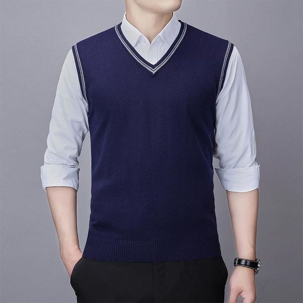 men's vests arrival autumn mens sweater vest fashion elderly v-neck sleeveless neckline striped wool men clothing, Black;white
men's vests arrival autumn mens sweater vest fashion elderly v-neck sleeveless neckline striped wool men clothing, Black;white