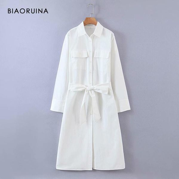 casual dresses biaoruina women's white single breasted a-line long shirt dress two pockets sashes female high waist autumn midi, Black;gray
casual dresses biaoruina women's white single breasted a-line long shirt dress two pockets sashes female high waist autumn midi, Black;gray